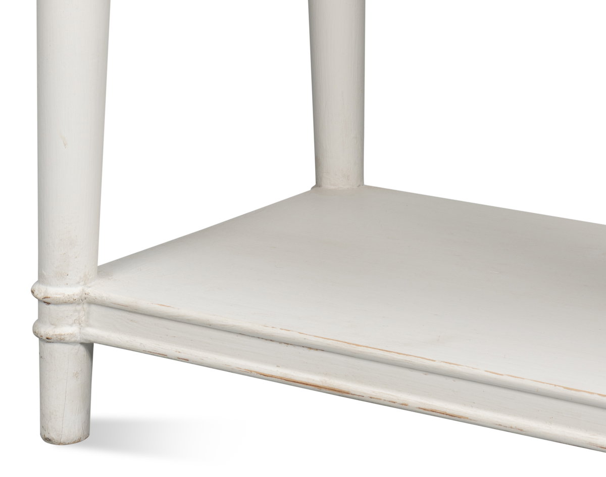 Chantal Console Table Antique White, by Sarreid, 1'6" length x 7'9" width x 3' height View 6