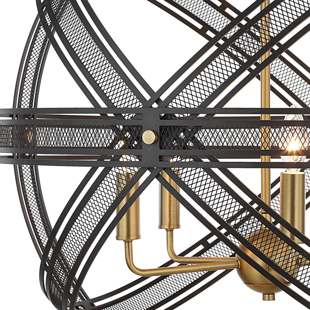 Spherical 5 Light Pendant, by Uttermost, 27.75" width x 27.5" height x 27.75" depth View 9