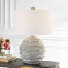 Waves Blue & White Accent Lamp, Table Lamp by Uttermost, 18" width x 26" height x 18" depth thumbnail 2
