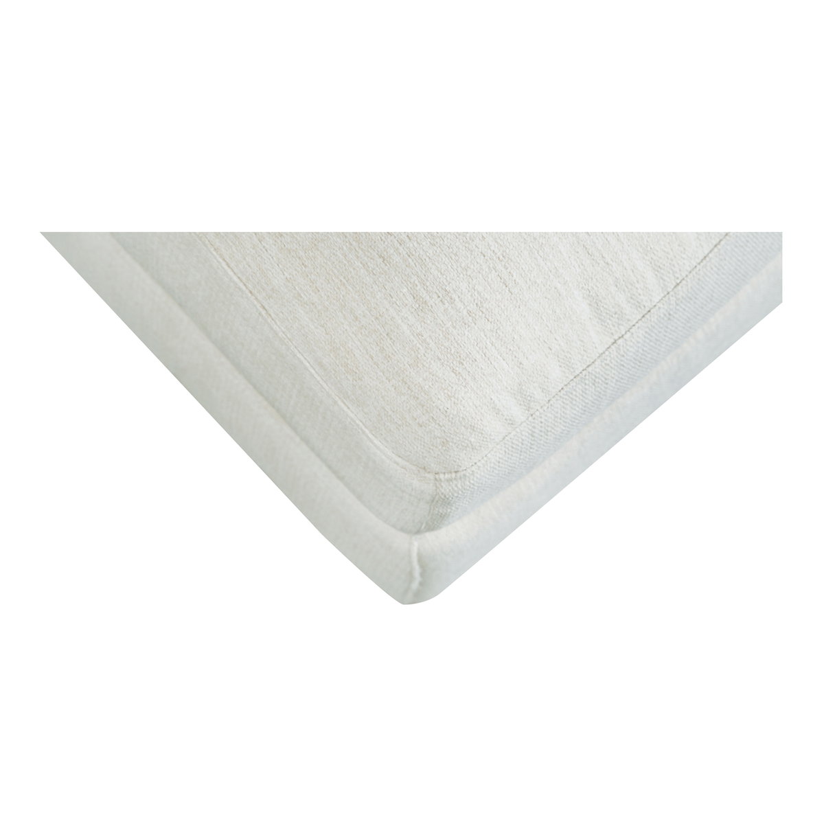 Rue Ottoman Off White, by Moe's Home, 47.6" width x 15.5" height x 40.8" depth View 4