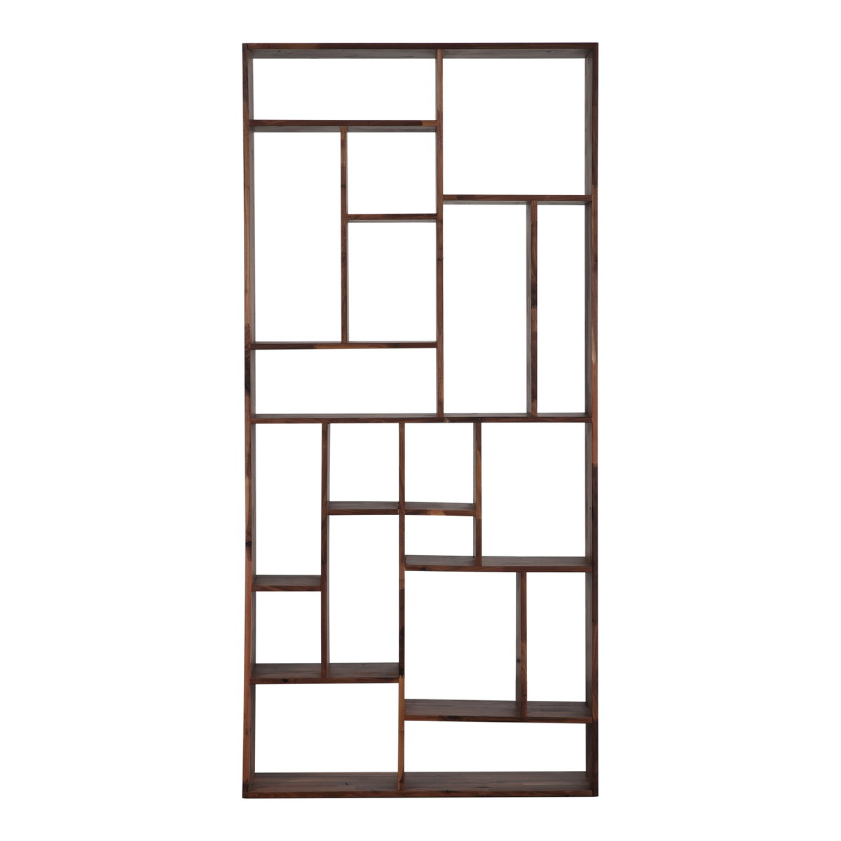 Redemption Shelf Walnut Brown, Shelving & Bookcase by Moe's Home, 41" width x 86" height x 12" depth View 1