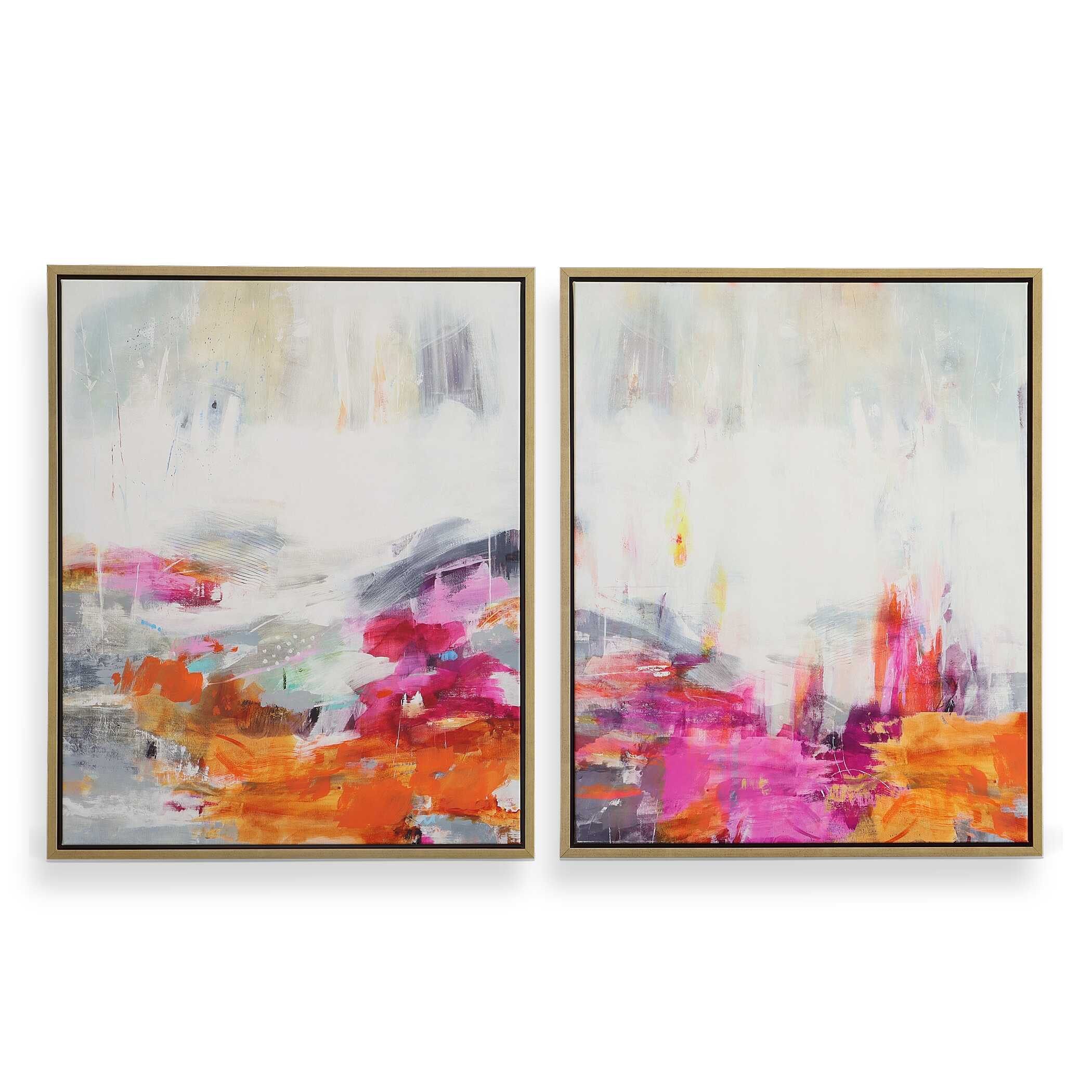 Color Theory Framed Abstract Art Set/2, Painting by Uttermost, 31.75" width x 38.75" height x 2" depth View 1