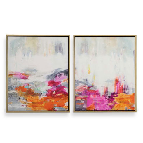 Color Theory Framed Abstract Art Set/2