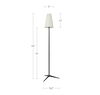 Mathis Floor Lamp, by Moe's Home, 18.25" width x 63" height x 18.25" depth thumbnail 4