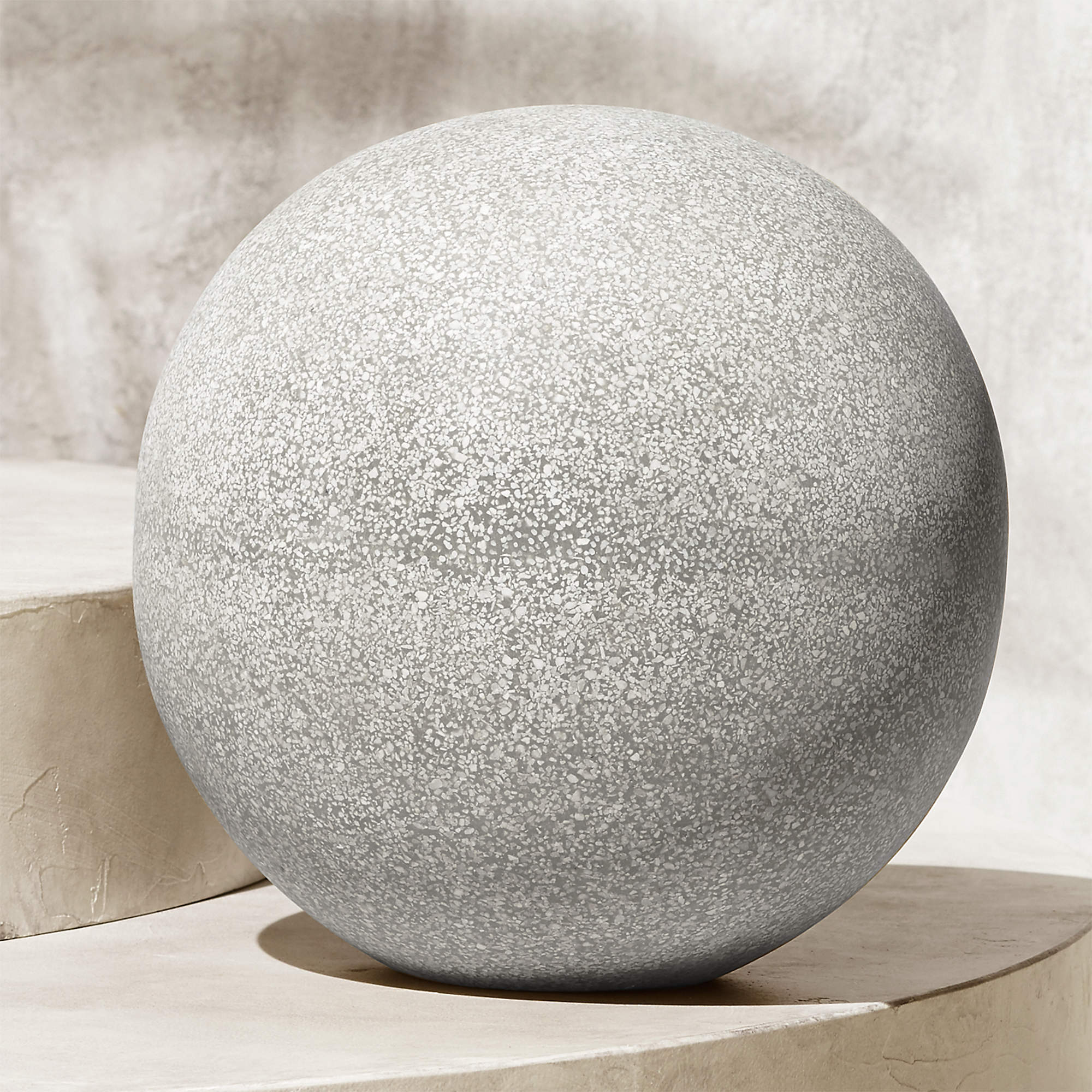 Online Designer Patio Playa Grey Terrazzo Indoor/Outdoor Ball Large