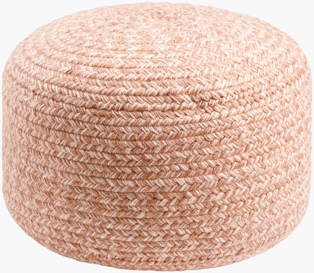 Entwined Pouf, Ottoman by Surya, 18" width x 12" height