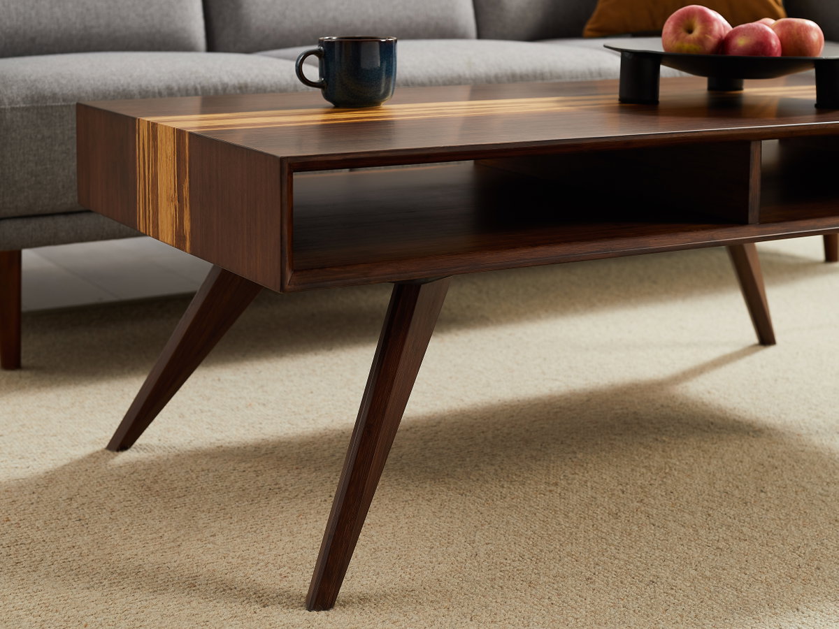 Azara Tiger Coffee Table, Sable, by Greenington, 24" length x 46" width x 17.5" height View 5