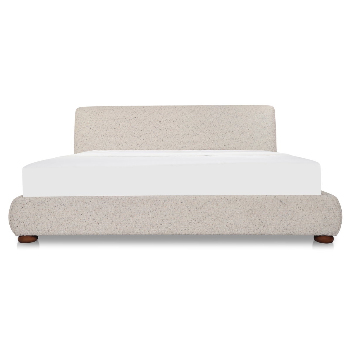 Beau Queen Storage Bed Speckled Light Grey, by Moe's Home, 5'11" width x 3'3.37" height x 7'9.3" depth View 1