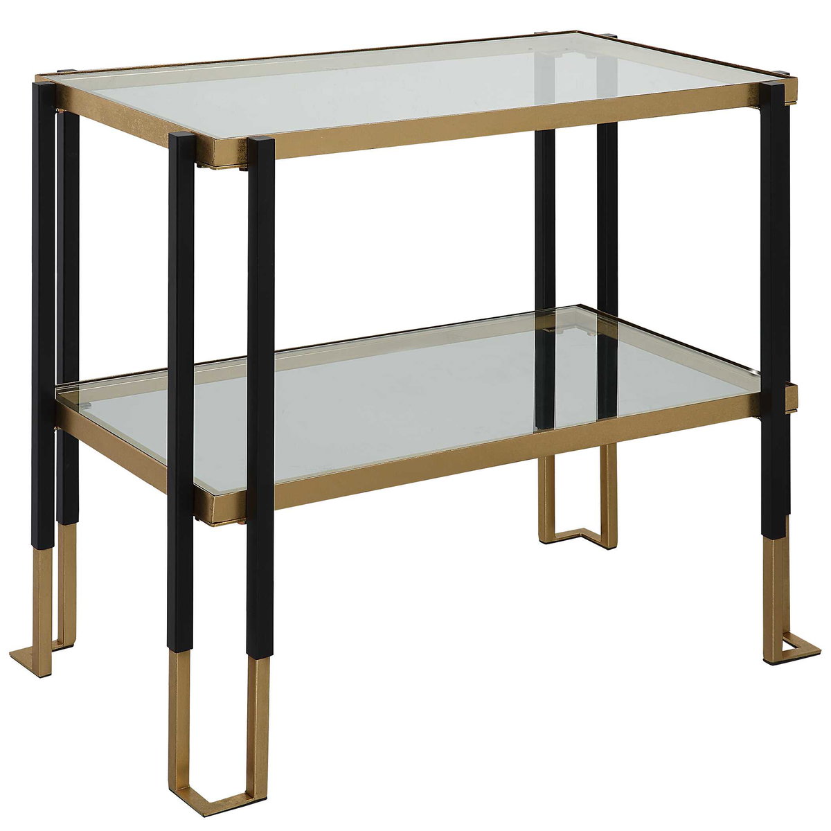 Kentmore Glass Side Table, Side & End Table by Uttermost, 27.8" width x 24" height x 16" depth View 4