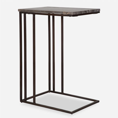 Theodore Travertine Accent Table