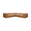 Form Classic L-shaped Modular Sectional Sonoran Tan Leather, Sectional Sofa by Moe's Home, 112" width x 26" height x 112" depth thumbnail 2