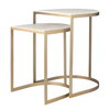 Lindon Travertine Nesting Tables Set/2, Side & End Table by Uttermost, 17.25" width x 24.25" height x 17.25" depth thumbnail 5