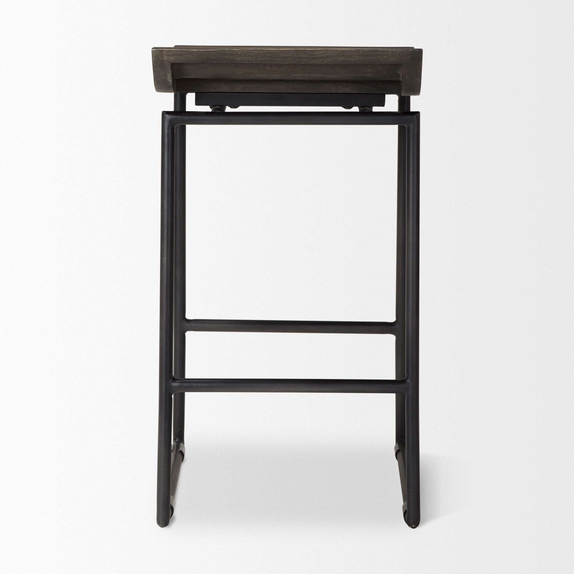 Givens IV 24.25' Seat Height Black Wood Seat Black Frame Stool large image 