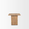 June Light Brown Wood with Fluting Square Side Table, Side & End Table by Mercana, 24" length x 24" width x 22" height thumbnail 5