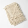Textured Boucle ThrowNatural, by Global Views, 5'10" length x 5' width thumbnail 2