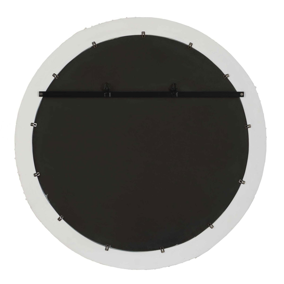 Akiko White Round Mirror, by Uttermost, 35.5" width x 35.5" height x 2.75" depth View 7