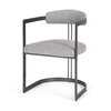 Hollyfield II Gray Fabric Seat with Gray Iron Frame Dining Chair, by Mercana, 20.47" length x 21.5" width x 29.53" height thumbnail 1