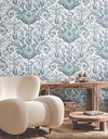 Avian Fountain Toile Jade Wallpaper thumbnail 1