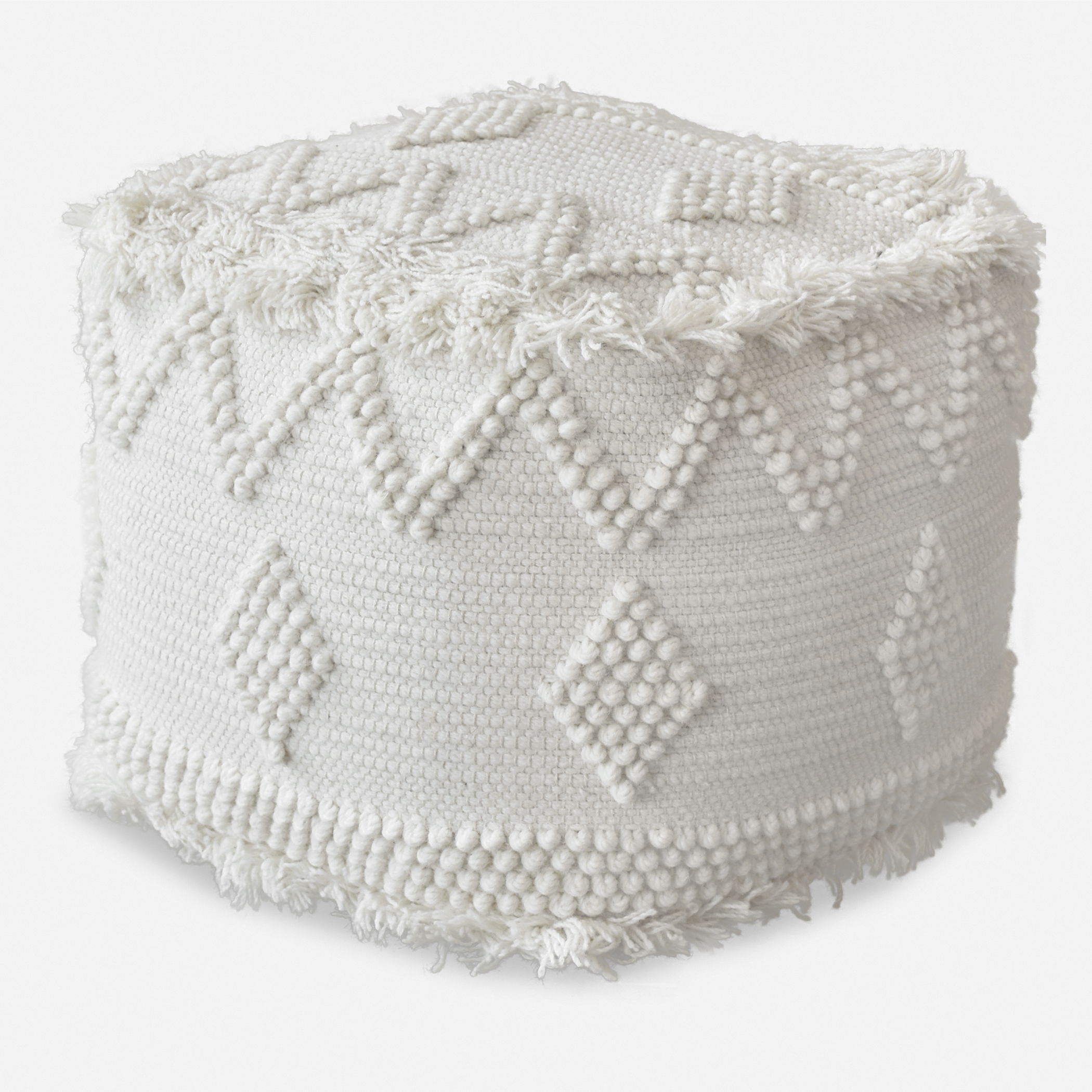 Uriah Ivory Pouf large image 