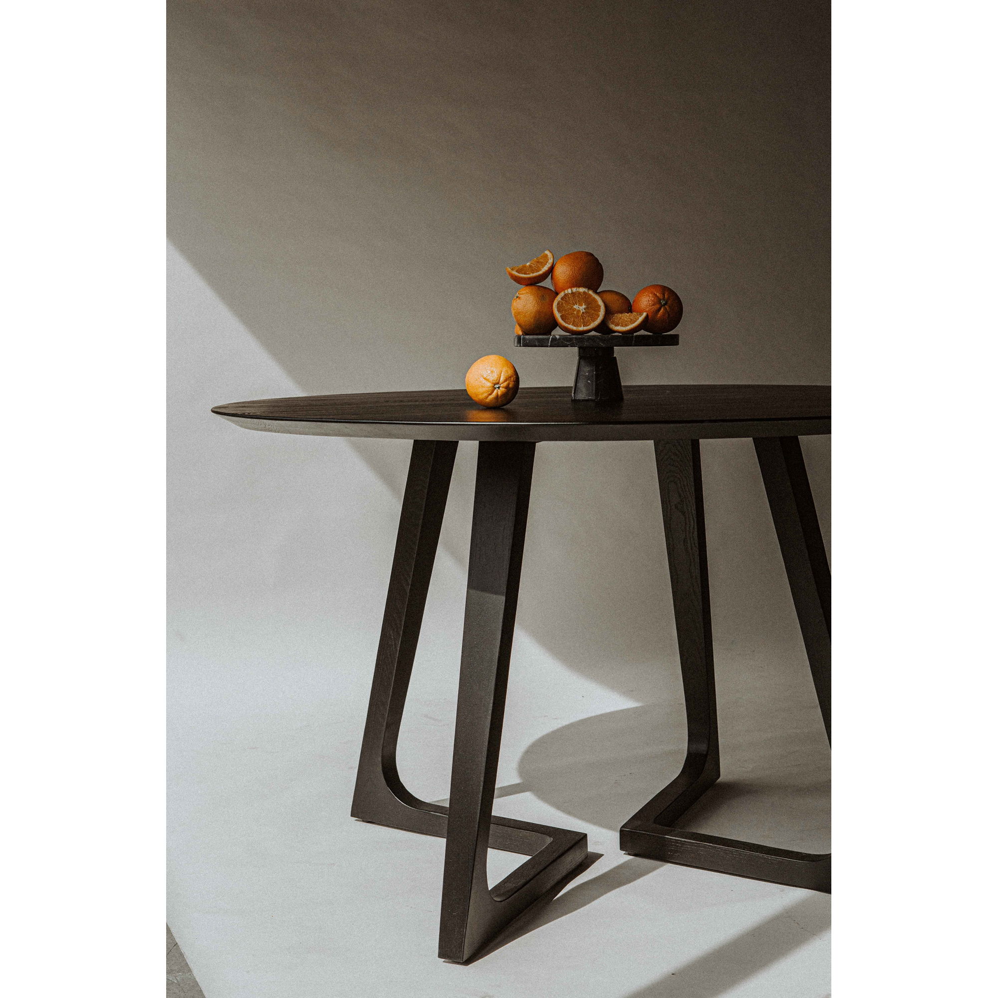 Godenza Round Dining Table Black, by Moe's Home, 47.5" width x 29.5" height x 47.5" depth View 6