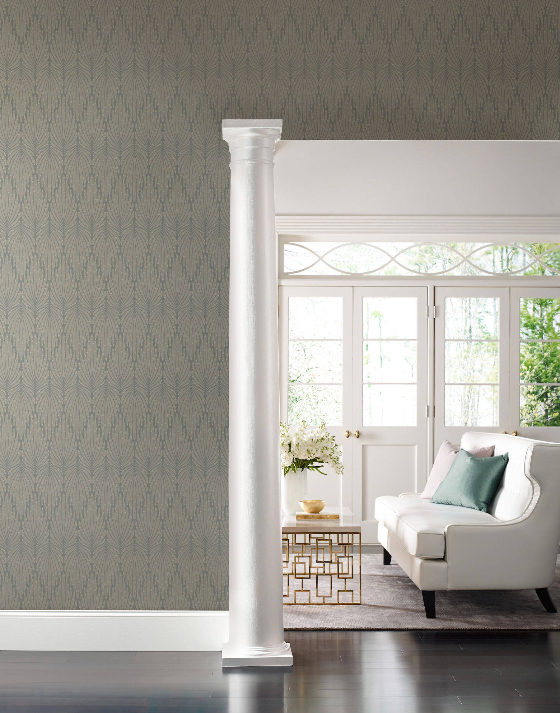 CafÃ© Society Dark Grey Wallpaper large image 