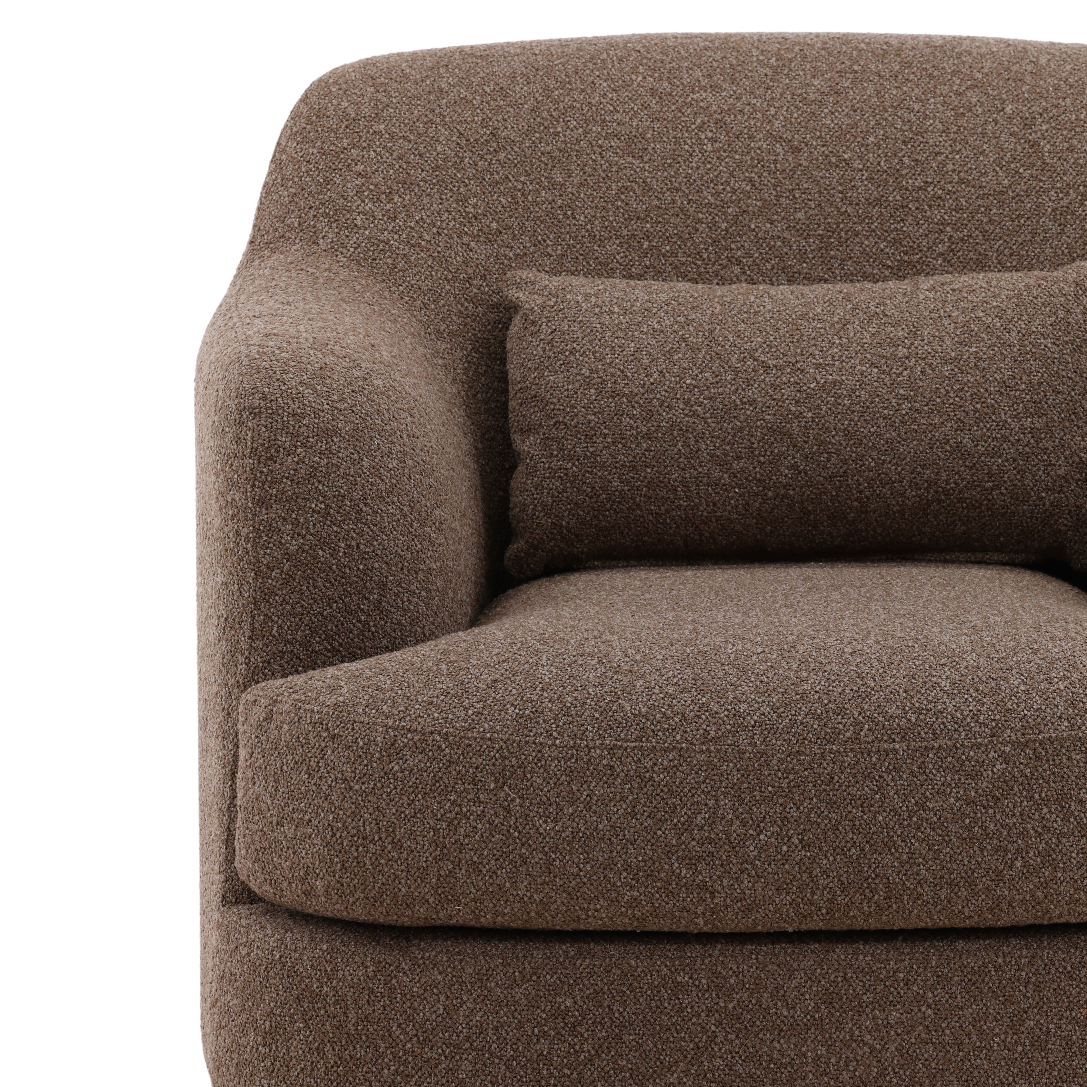 Saylor Occasional Chair Brown, Accent Chair by Dovetail, 34" width x 31.5" height x 36.5" depth View 7