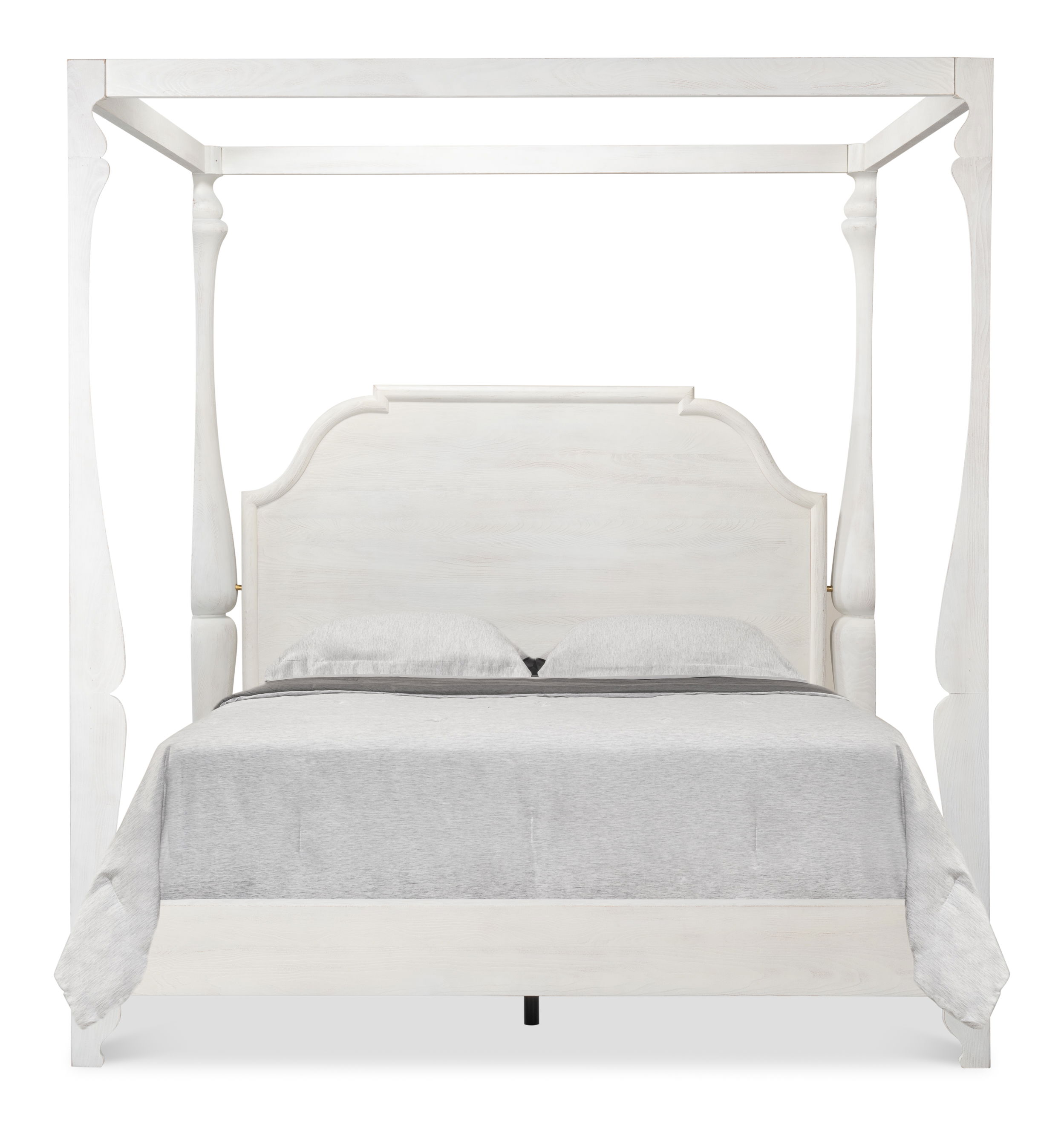 Madeline Bungalow Bed King Bungalow Wht, Headboards & Footboard by Sarreid, 89" length x 85" width x 94" height View 2
