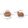 Hazel Lounge Chair Copper, Accent Chair by Moe's Home, 39.5" width x 28.75" height x 33.75" depth thumbnail 10