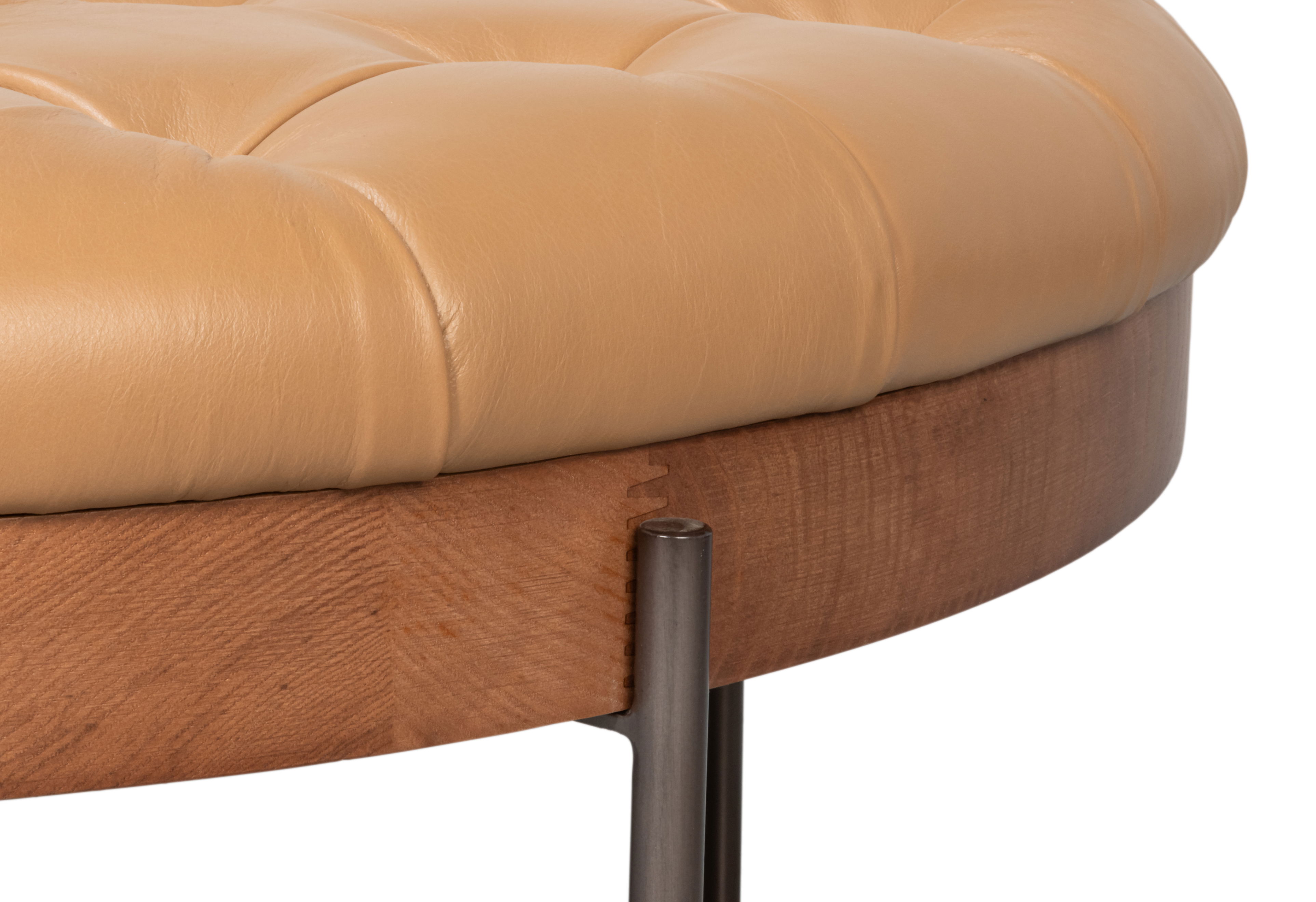 Corbet Cocktail Ottoman, Caramel Brown, Coffee Table by Sarreid, 39" length x 39" width x 16" height View 4