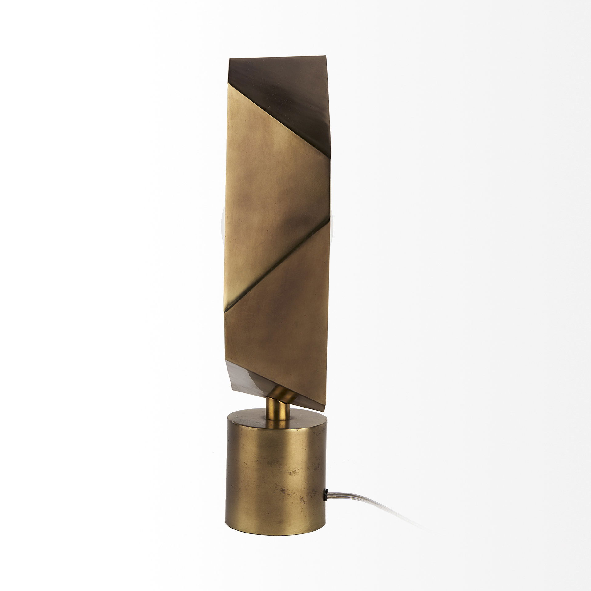 Shamir 15L x 15W Gold Geometric Metal Table Lamp, by Mercana, 14.5" length x 14.5" width x 18.7" height View 7