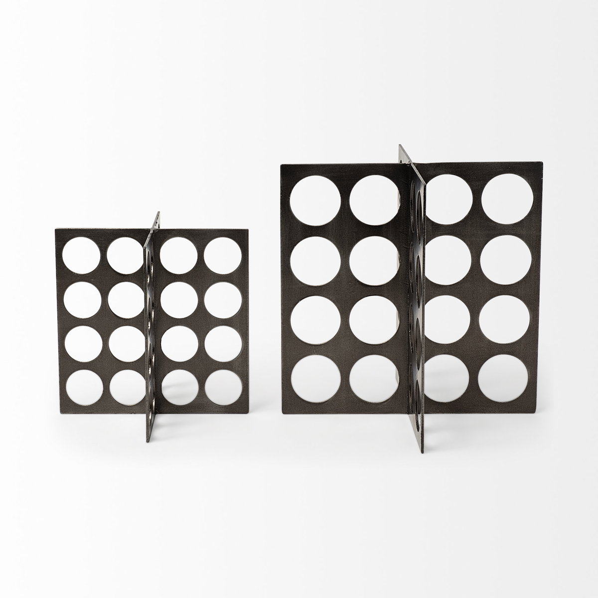 Fletcher (Small) 4L x 4W Gray Metal Abstract Decorative Object, by Mercana, 4.33" length x 4.33" width x 5.91" height View 5