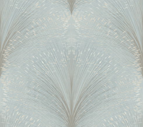 Papyrus Plume Sky Blue Wallpaper