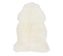 Online Designer Bedroom Single-Pelt Sheepskin Rug, 2x3', Ivory