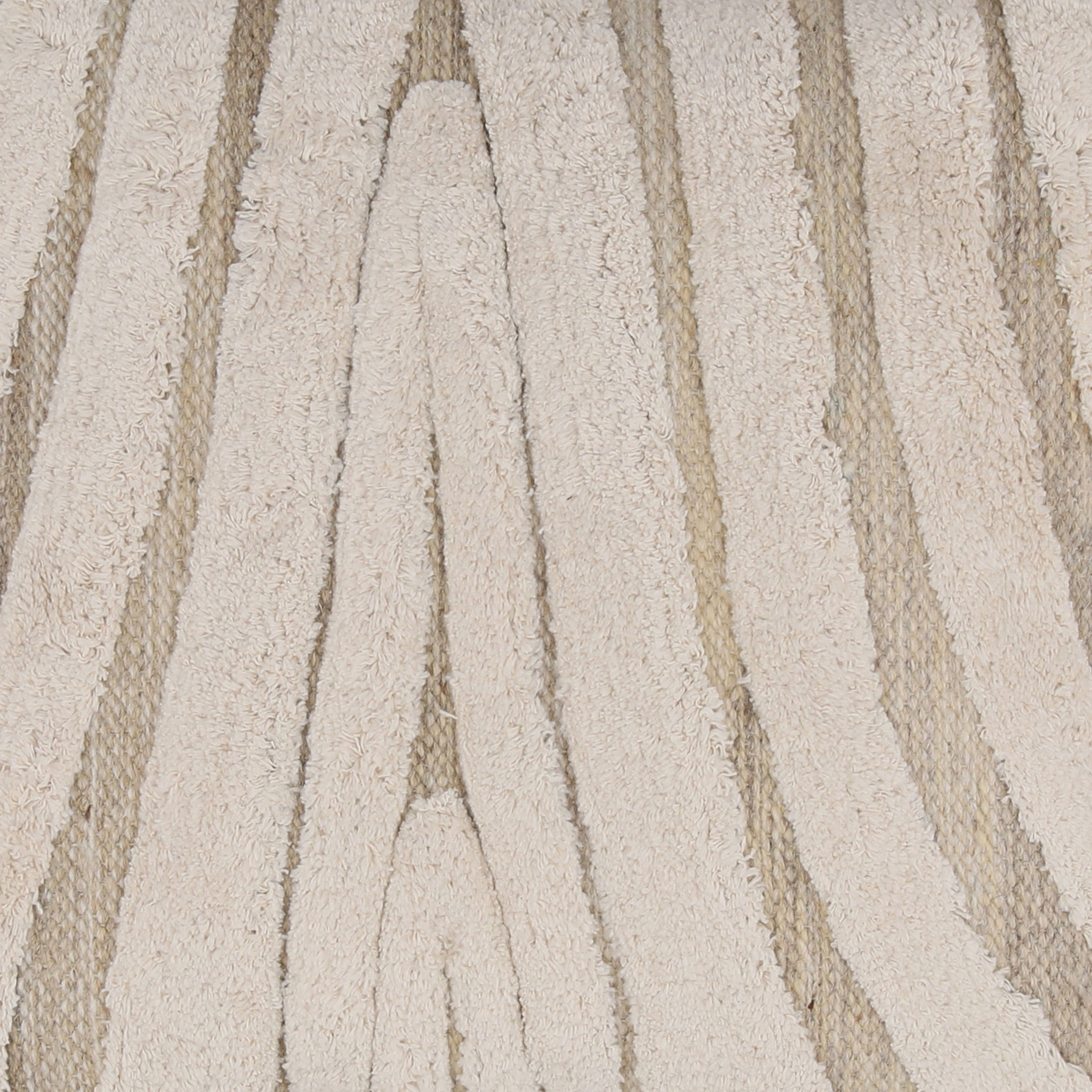 Basil Pillow Ivory, Decorative Pillow by Dovetail, 20" width x 20" height x 6" depth View 3