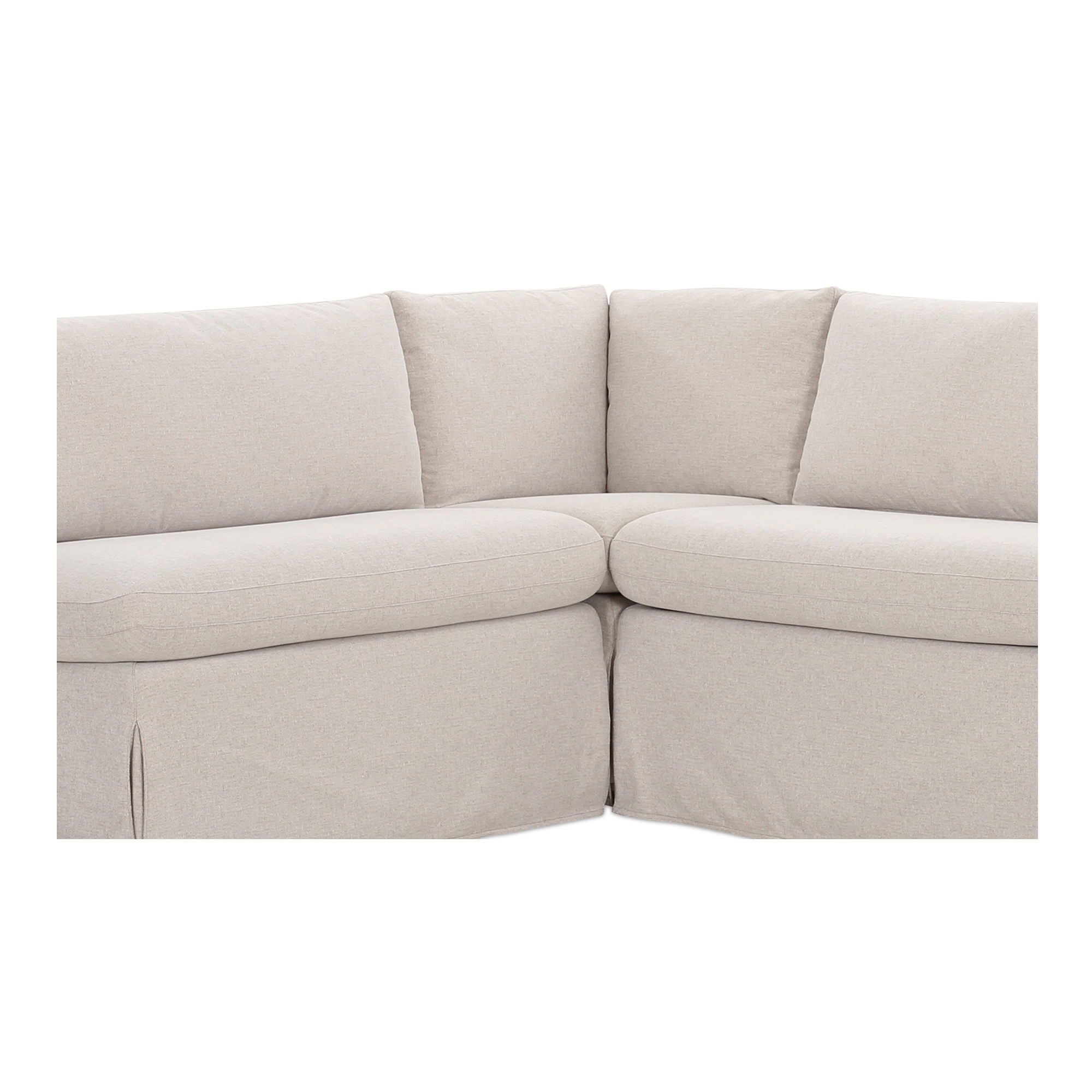Fable Slipcover Dining Banquette L-shape Beige  100.5in large image 