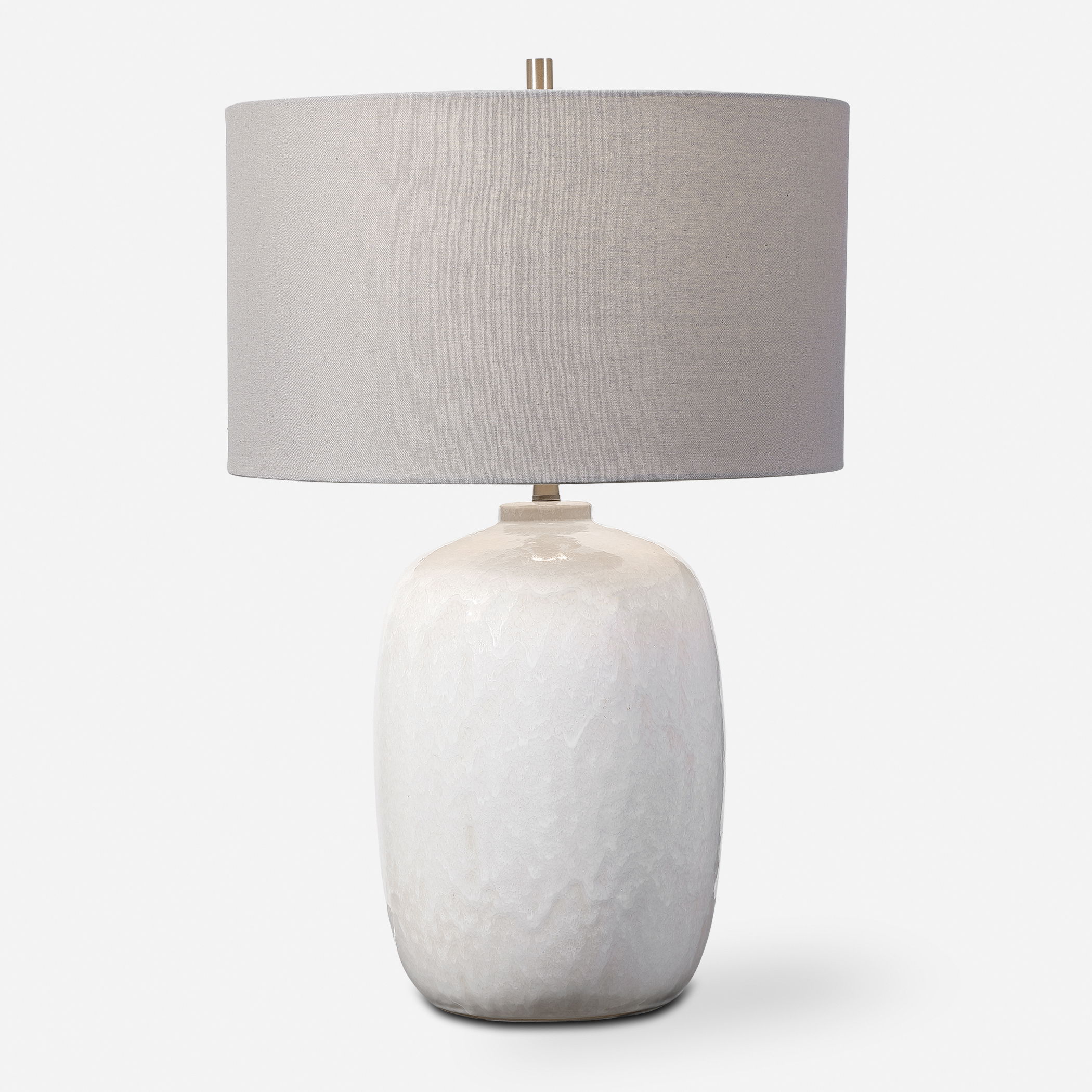 Winterscape White Glaze Table Lamp large image 