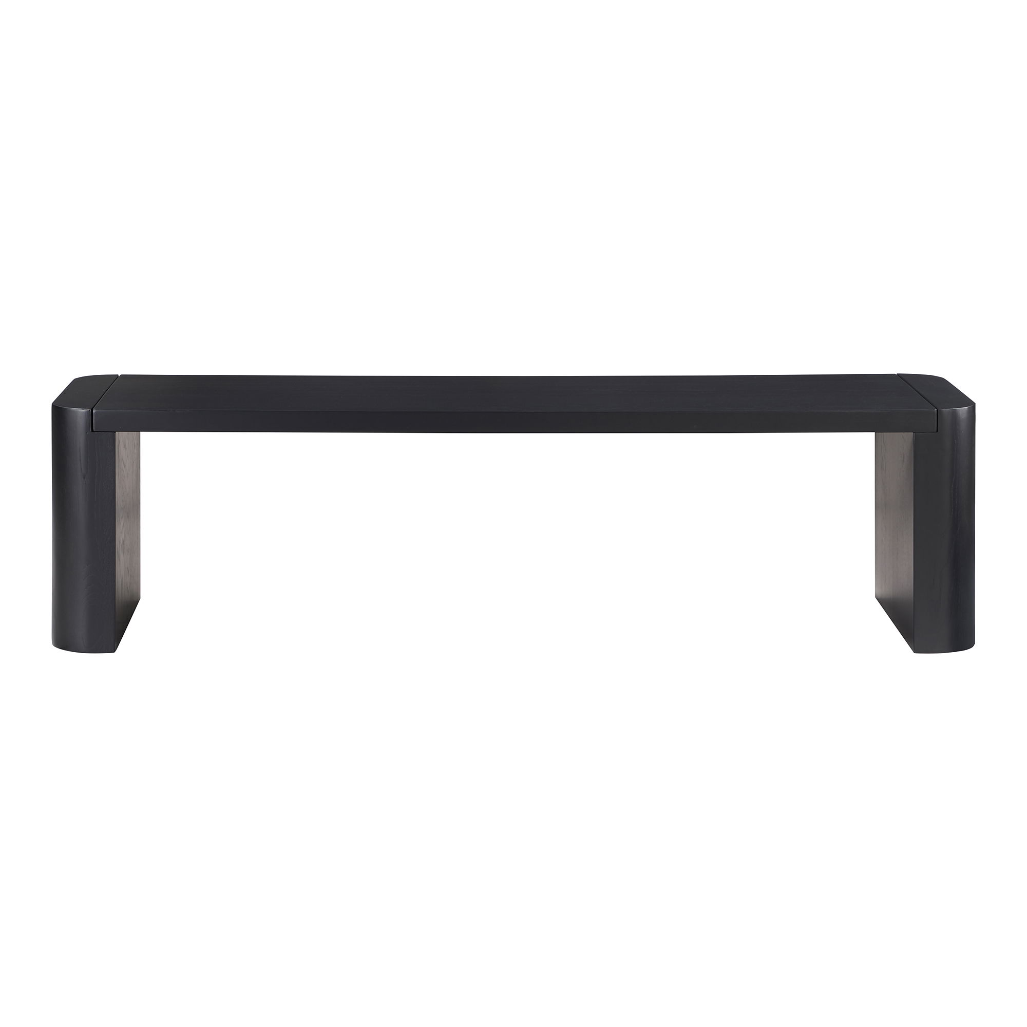 Post Small Dining Bench Black, Benche by Moe's Home, 62" width x 17" height x 16" depth View 1