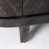 Lennon  Dark Brown Fir Veneer 4 Door Demilune Cabinet thumbnail 11
