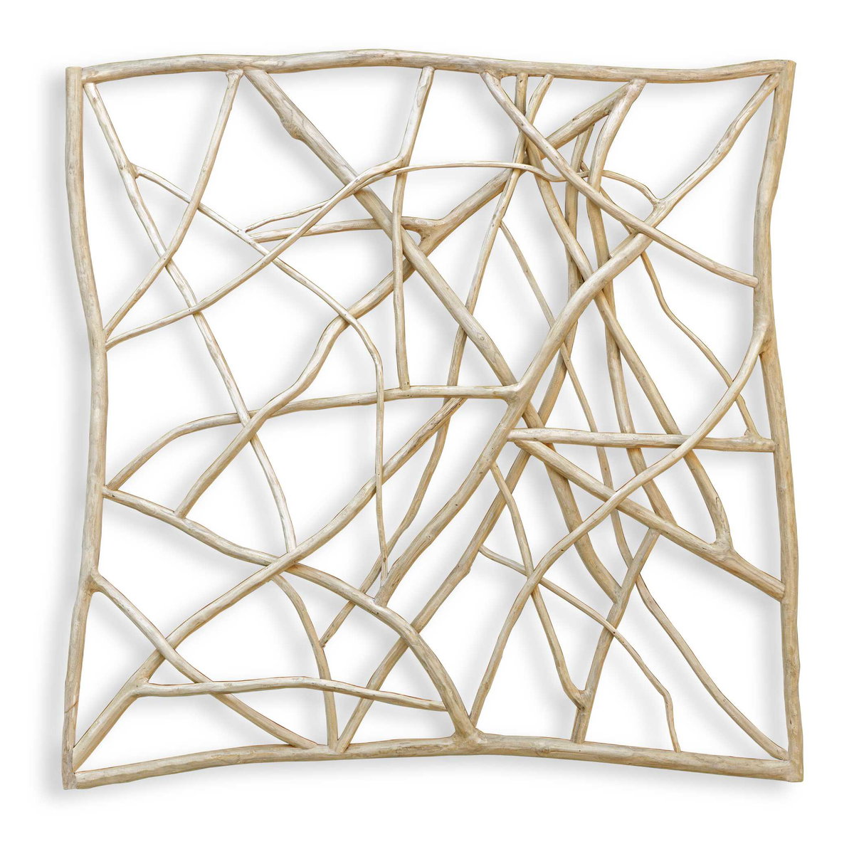 Tangled Up Outdoor Teak Wall Decor, Sculptural Wall Art by Uttermost, 47" width x 47" height x 5.75" depth View 1