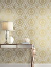 Imperial Damask Off White & Gold Wallpaper thumbnail 2
