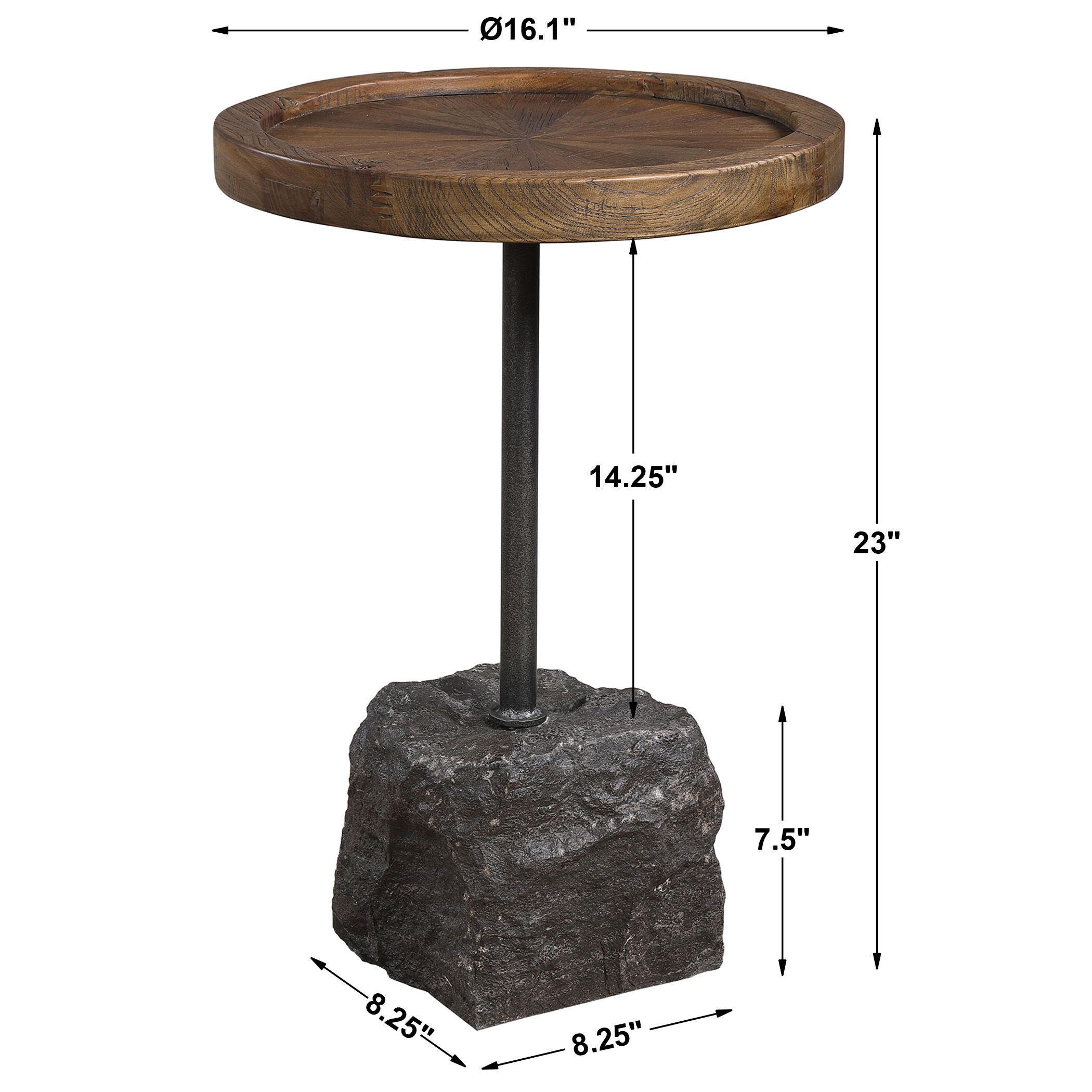 Horton Rustic Accent Table large image 