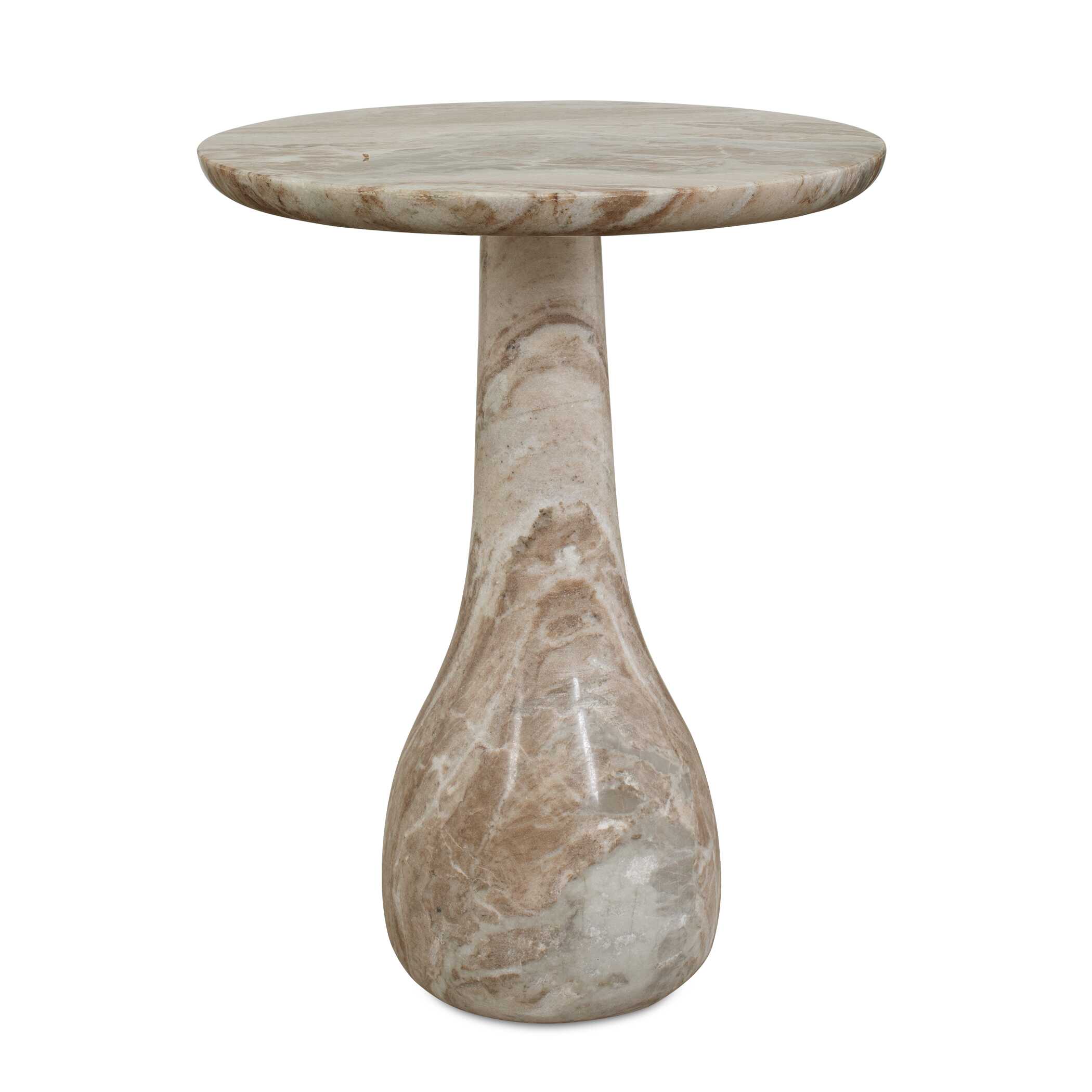 Shura Indoor-Outdoor Marble Accent Table, Furniture by Uttermost, 16" width x 20" height x 16" depth View 1