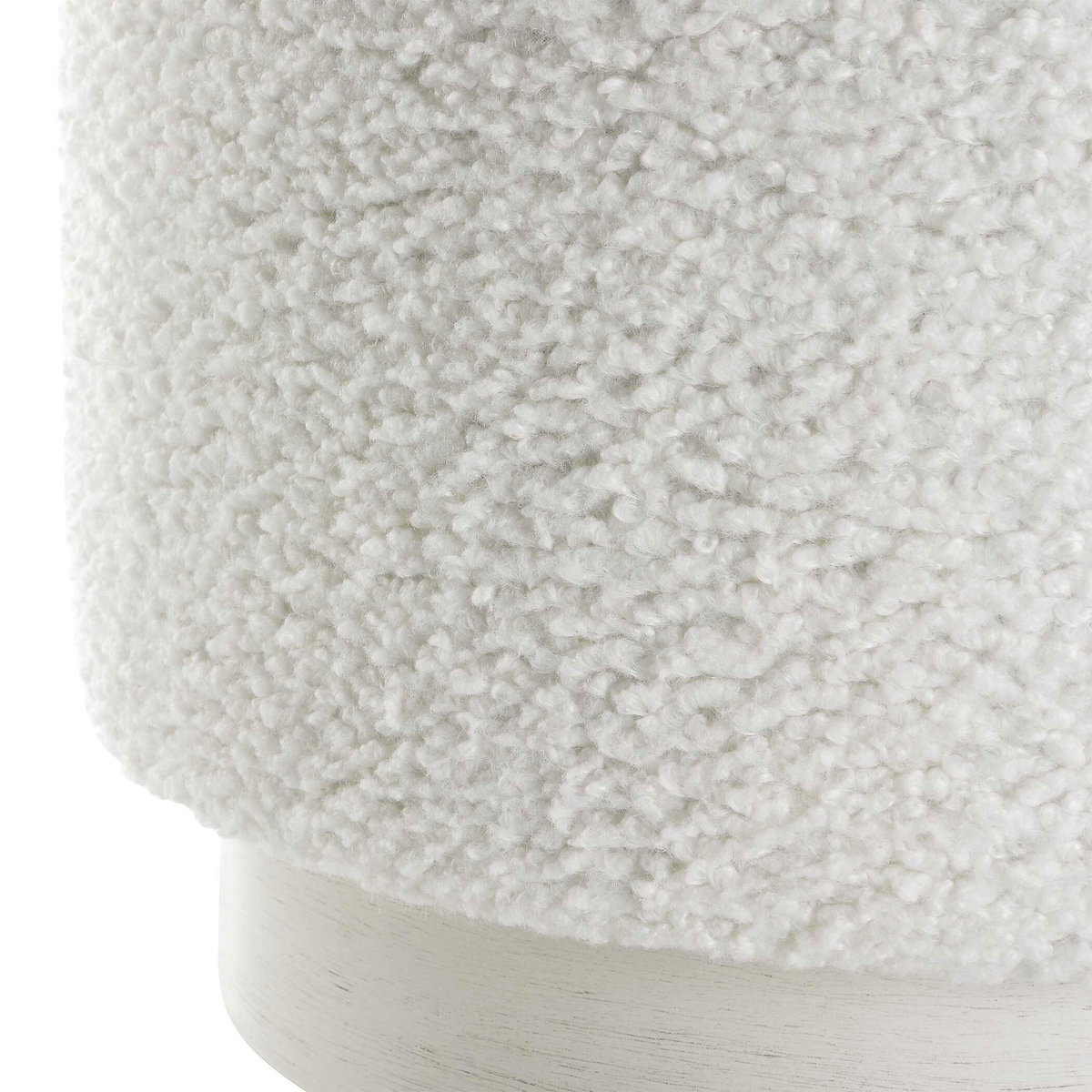 Avila White Ottoman, Furniture by Uttermost, 16" width x 18" height x 16" depth View 4