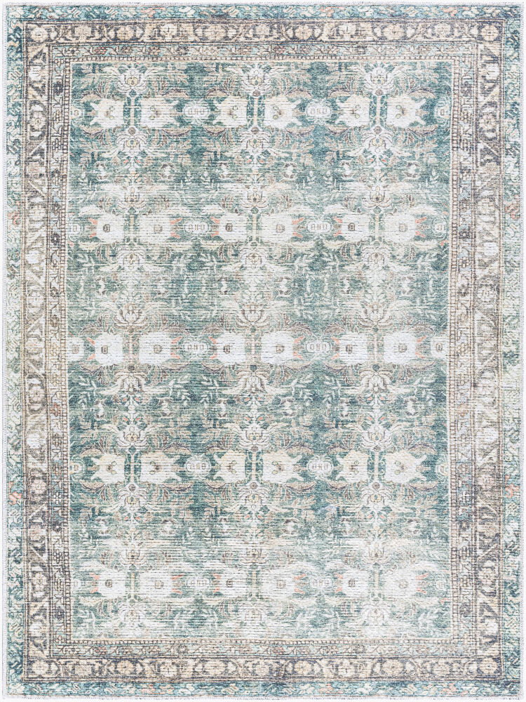 Vinny Machine Woven Rug, by Surya, 1'3.75" length x 1'3.75" width