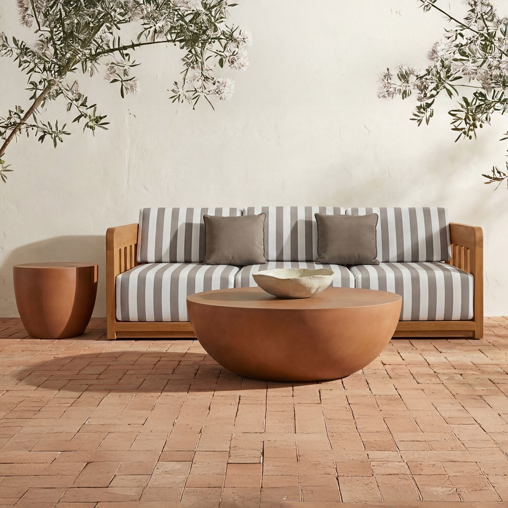 Insitu Side Table Terracotta, Side & End Table by Moe's Home, 24" width x 15.75" height x 24" depth View 5