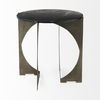 Reinhold II 21L x 21W x 21H Black Marble Top Iron Side Table thumbnail 2