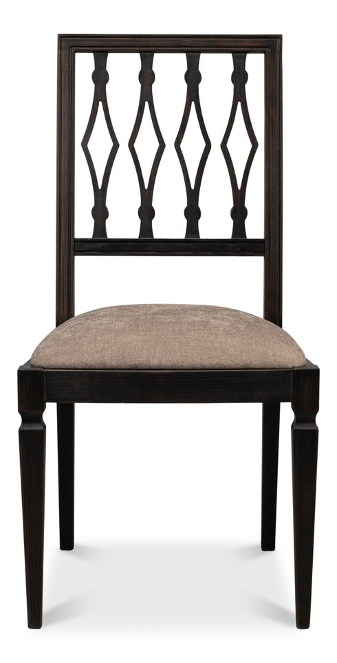Diamond Side Chair  Nero  Mushroom