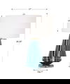 Pescara Teal-Gray Glass Lamp, by Uttermost, 17" width x 28.25" height x 17" depth thumbnail 3
