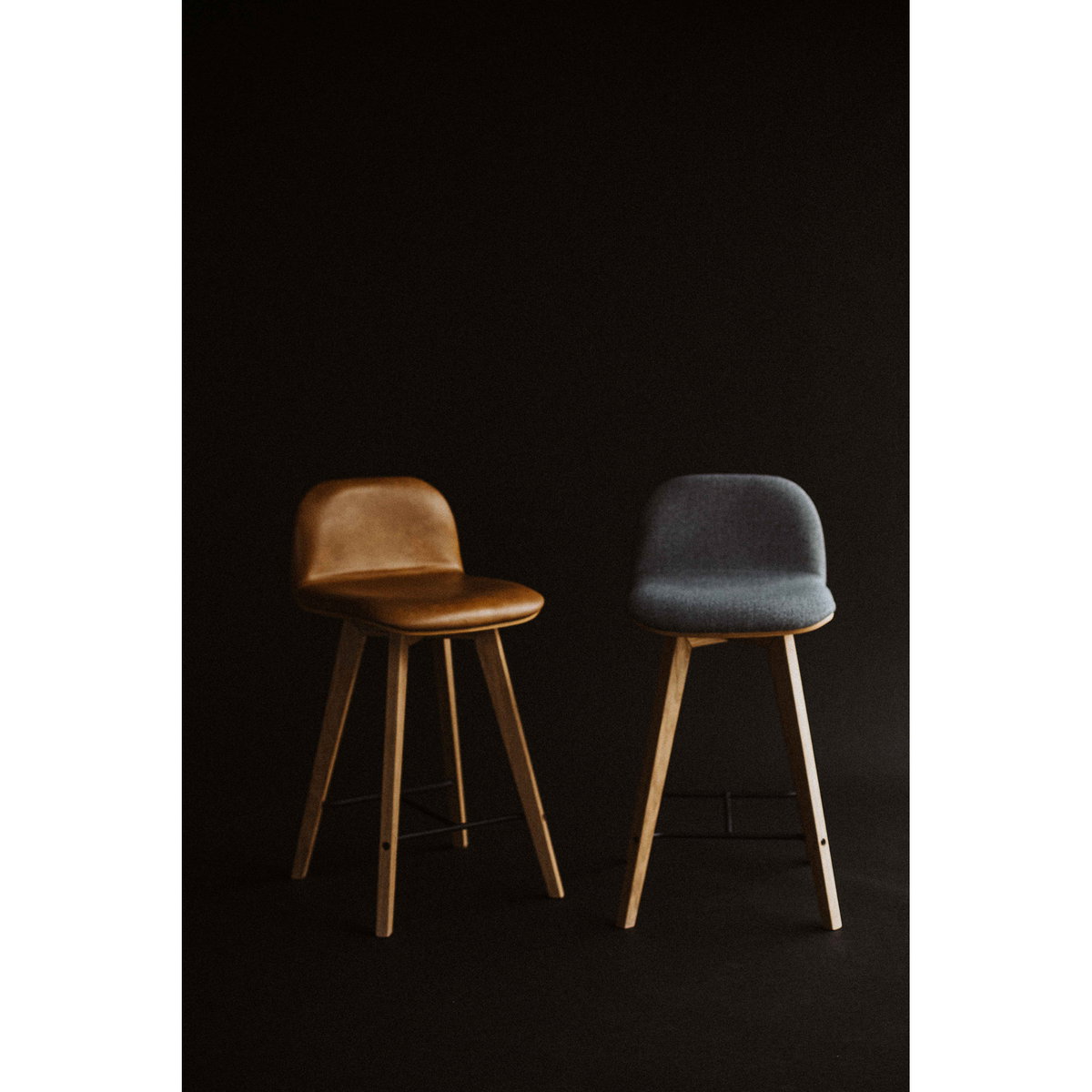 Napoli Leather Counter Stool, Counter & Bar Stool by Moe's Home, 17.3" width x 33.8" height x 18.9" depth View 9