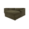 Farrow Sectional Cedar Green Right, Sectional Sofa by Moe's Home, 130.5" width x 31.75" height x 61.5" depth thumbnail 5